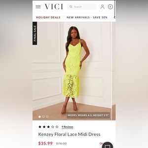 Vici dress size M! Bought for a destination wedding, but didn’t fit.